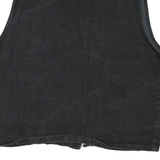BRAVE SOUL Mens Black Cotton Jacket XL Zip Plain Utility Vest Pockets