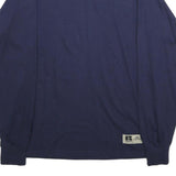RUSSELL ATHLETIC Mens Navy Blue Long Sleeve Mock Neck Cotton T-Shirt M