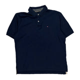 Tommy Hilfiger Polo Shirt - Large Navy Cotton