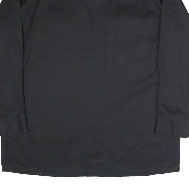 DICKIES Mens Black Work Shirt XL Cotton Blend Durable Utility Button Front