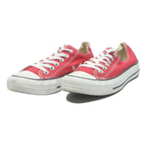 CONVERSE Chuck Taylor All Star Womens Canvas Low Top Trainers Red UK 5.5 Lace-Up