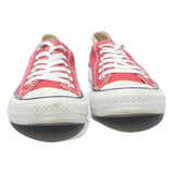 CONVERSE Chuck Taylor All Star Womens Canvas Low Top Trainers Red UK 5.5 Lace-Up