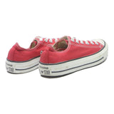 CONVERSE Chuck Taylor All Star Womens Canvas Low Top Trainers Red UK 5.5 Lace-Up