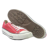 CONVERSE Chuck Taylor All Star Womens Canvas Low Top Trainers Red UK 5.5 Lace-Up
