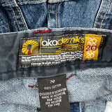 Akademiks Wide Leg Jeans - 30W 30L Blue Cotton