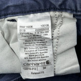Carhartt Carpenter Shorts - 34W 10L Blue Cotton Blend