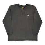Carhartt Long Sleeve T-Shirt - 2XL Black Cotton
