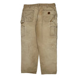 Carhartt Double Knee Carpenter Trousers - 37W 30L Beige Cotton