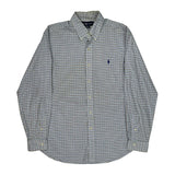 Ralph Lauren Checked Shirt - Large Blue Cotton
