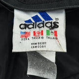 Adidas Striped Jacket - Large Black Polyester