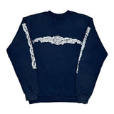 Viking Theme Celtics Graphic Sweatshirt - Small Navy Cotton