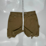 Carhartt Carpenter Shorts - 32W 7L Brown Cotton