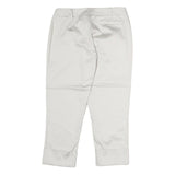 AQUASCUTUM Womens Cotton Blend White Regular Straight Trousers W28 L13 Smart