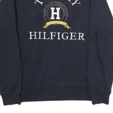 TOMMY HILFIGER Womens Navy Blue Crew Neck L Sweatshirt Cotton Pullover