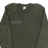 Mens Green Cotton Blend Crew Neck Military Style Sweatshirt M Durable Fit