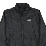 ADIDAS Mens Black Jacket S Polyester Blend Plain Zip Sport Casual Lightweight
