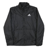 ADIDAS Mens Black Jacket S Polyester Blend Plain Zip Sport Casual Lightweight