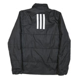 ADIDAS Mens Black Jacket S Polyester Blend Plain Zip Sport Casual Lightweight