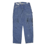 DICKIES Mens Blue Regular Fit Straight Leg Denim W30 L31 Workwear Zip Jeans