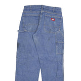 DICKIES Mens Blue Regular Fit Straight Leg Denim W30 L31 Workwear Zip Jeans