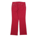 STYLE & CO Womens Jeans Red Slim Bootcut Denim W28 L28 Stud Detail
