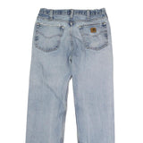 CARHARTT Mens Jeans Blue Regular Straight Denim Light W34 L31 Classic Button