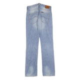 LEE Mens Blue Regular Fit Straight Leg Denim Light W29 L34 Classic Cotton Zip