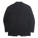 TRUSSARDI Mens Black Classic Jacket L Wool Blend Button Plain Elegant