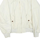 NAUTICA Mens White Zip Jacket L Polyester Blend Classic Lightweight Casual
