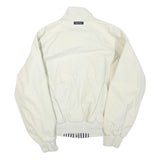 NAUTICA Mens White Zip Jacket L Polyester Blend Classic Lightweight Casual