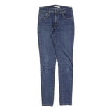 LEVI'S 721 Womens Slim Blue Denim Medium W26 L30 Classic Zip Jeans