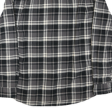 Weatherproof Vintage Mens Black & Grey Check Shirt L Casual Button Down Cotton