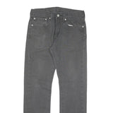 LEVI'S Mens Grey Slim Straight Woven Cotton Blend Trousers W30 L30 Casual