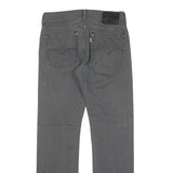 LEVI'S Mens Grey Slim Straight Woven Cotton Blend Trousers W30 L30 Casual