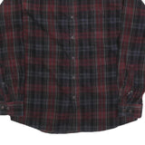 RED HEAD Mens Red & Black Check Shirt M Cotton Blend Casual Long Sleeve Button