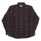 RED HEAD Mens Red & Black Check Shirt M Cotton Blend Casual Long Sleeve Button