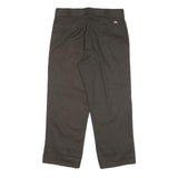 DICKIES Mens Cotton Blend Black Regular Straight Trousers W34 L27 Workwear Zip