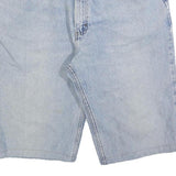 LEE Mens Shorts Blue Relaxed Fit Denim L W36 Casual Cotton Blend