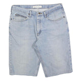 LEE Mens Shorts Blue Relaxed Fit Denim L W36 Casual Cotton Blend