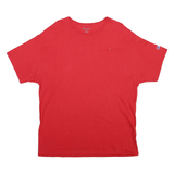 CHAMPION Mens Red Graphic T-Shirt XL Short Sleeve Crew Neck Cotton Blend