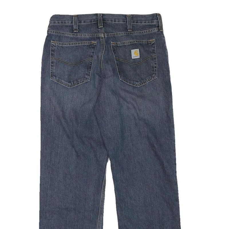 CARHARTT Mens Blue Regular Straight Denim W30 L30 Workwear Zip Closure Jeans