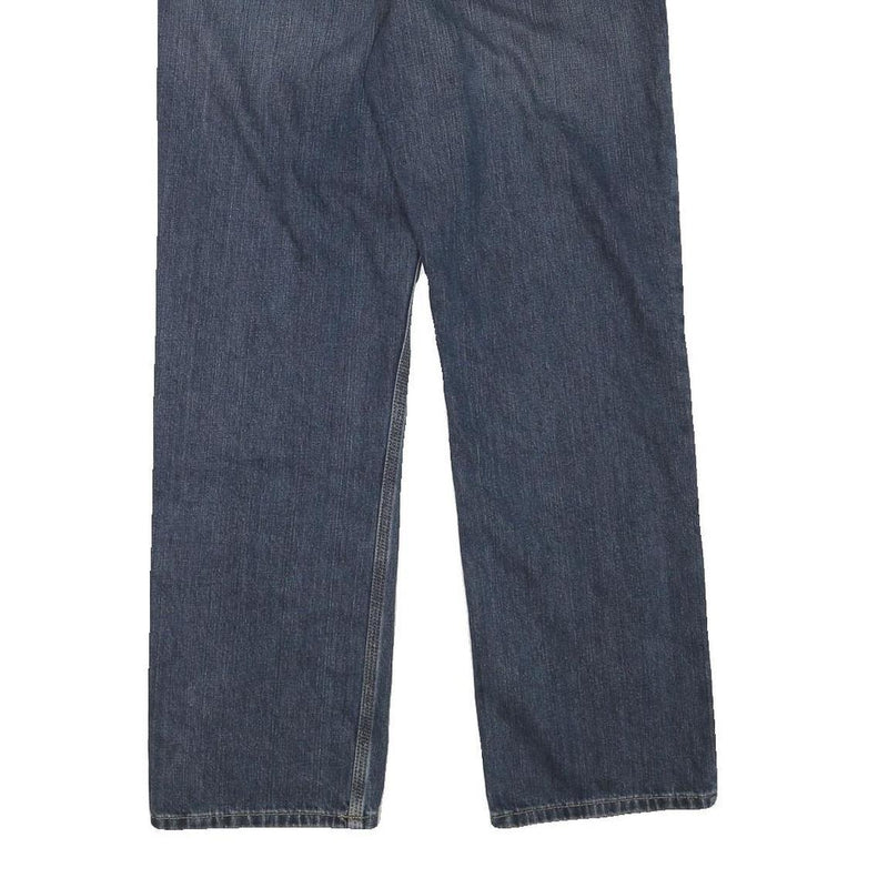 CARHARTT Mens Blue Regular Straight Denim W30 L30 Workwear Zip Closure Jeans