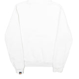 ELLESSE Womens White Pullover Hoodie UK 8 Cotton Blend Logo Sweatshirt