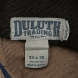 Duluth Cargo Pants - 33W 30L Brown Cotton