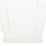 TED BAKER Womens White Plain Crew Neck Basic Knit Jumper XS Cotton Blend