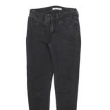 LEVI'S 535 Womens Slim Black Denim Raw Zip W27 L30 Slim Fit Skinny Jeans