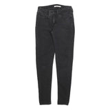 LEVI'S 535 Womens Slim Black Denim Raw Zip W27 L30 Slim Fit Skinny Jeans