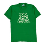 Salem Single Stitch T-Shirt - Large Green Cotton Blend