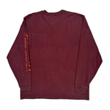 Carhartt Long Sleeve T-Shirt - Large Burgundy Cotton