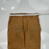 Carhartt Double Knee Carpenter Pants - 36W 34L Brown Cotton
